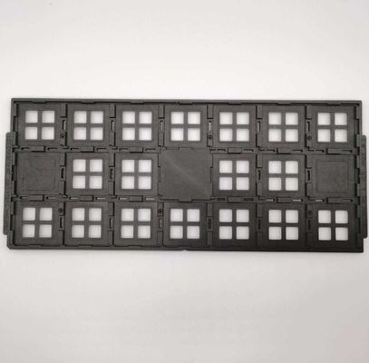 Bandejas negras plásticas de la matriz del SGS ESD Jedec para los productos electrónicos