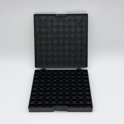 comprar Bandeja de chips tipo clamshell de PC ESD negro con mecanismo de bloqueo online manufacture