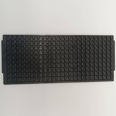 Un buen precio. Bandejas negras plásticas Eco de la matriz del ISO 9001 amistoso para el componente de IC en línea