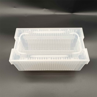 Un buen precio. Caja de transporte de obleas rectangulares transparentes de 3 pulgadas en línea