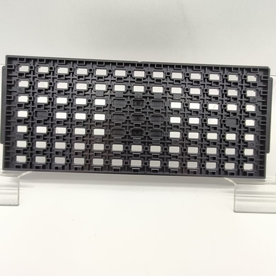 Envases de matriz Jedec de componentes conductores negros ESD personalizados para almacenamiento de dispositivos IC