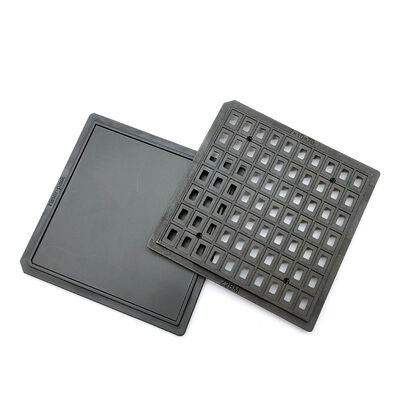 Un buen precio. ABS Standard Waffle Pack bandejas de chips Resistencia a altas temperaturas para componentes pequeños en línea