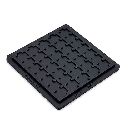 Un buen precio. Envases de waffle con ranuras transversales antiestáticas de alta temperatura para chips IC de semiconductores en línea