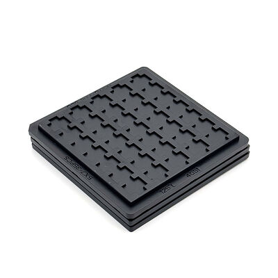 Un buen precio. Bandejas de obleas reutilizables resistentes a altas temperaturas para protección de circuitos integrados de paso fino en línea